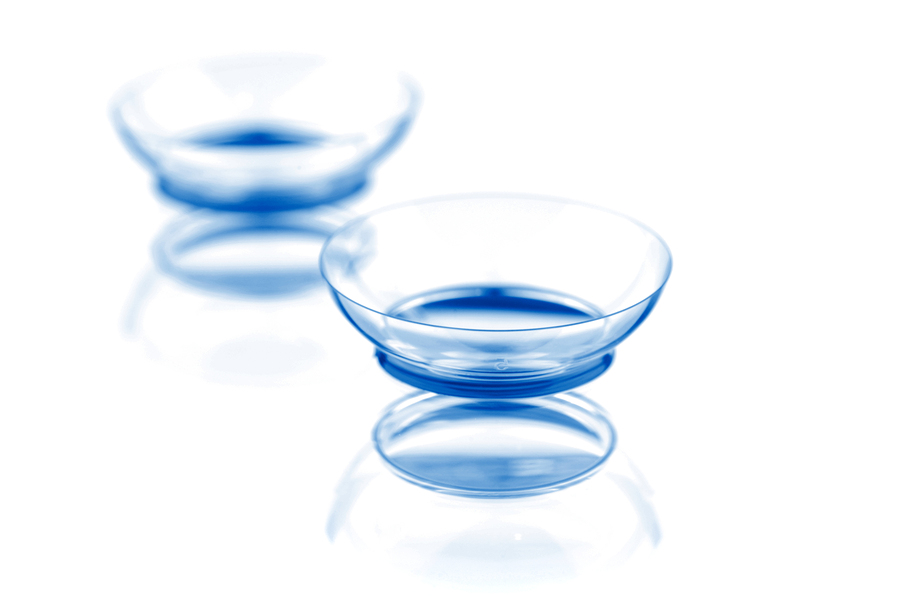 A pair of contact lenses.